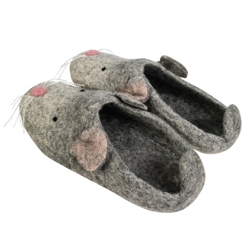 Eco Friendly Natural Sheep Wool Felted Handmade Shoes Footwear Slippers - Picture 3 of 5