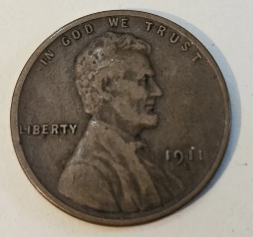 1911 - S Lincoln Wheat Cent VF+ sharp Original Patina Uncleaned ! COPPER PENNY