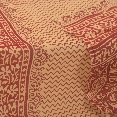 Sanskriti Vintage Dupatta Long Stole Pure Cotton Block Printed Premium Scarves - Picture 7 of 11