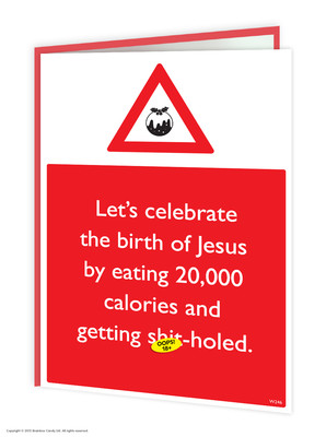 Brainbox Candy Unhöflich '20,000 Kalorien' Weihnachten Karte lustig freche Humor