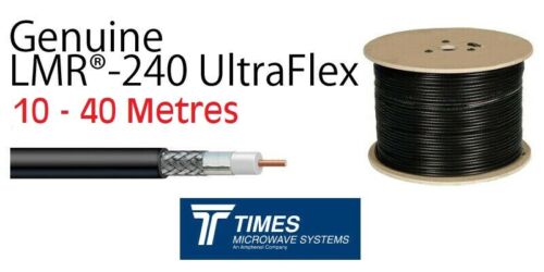 LMR-240-UF Ultraflex Times Mikrofalowa koncentryczna 50 Ohm Kabel o niskiej stracie Radio Szynka - Zdjęcie 1 z 5