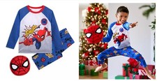Disney Spider-Man Pajama and Pillow Set for Boys size 7/8 NWT