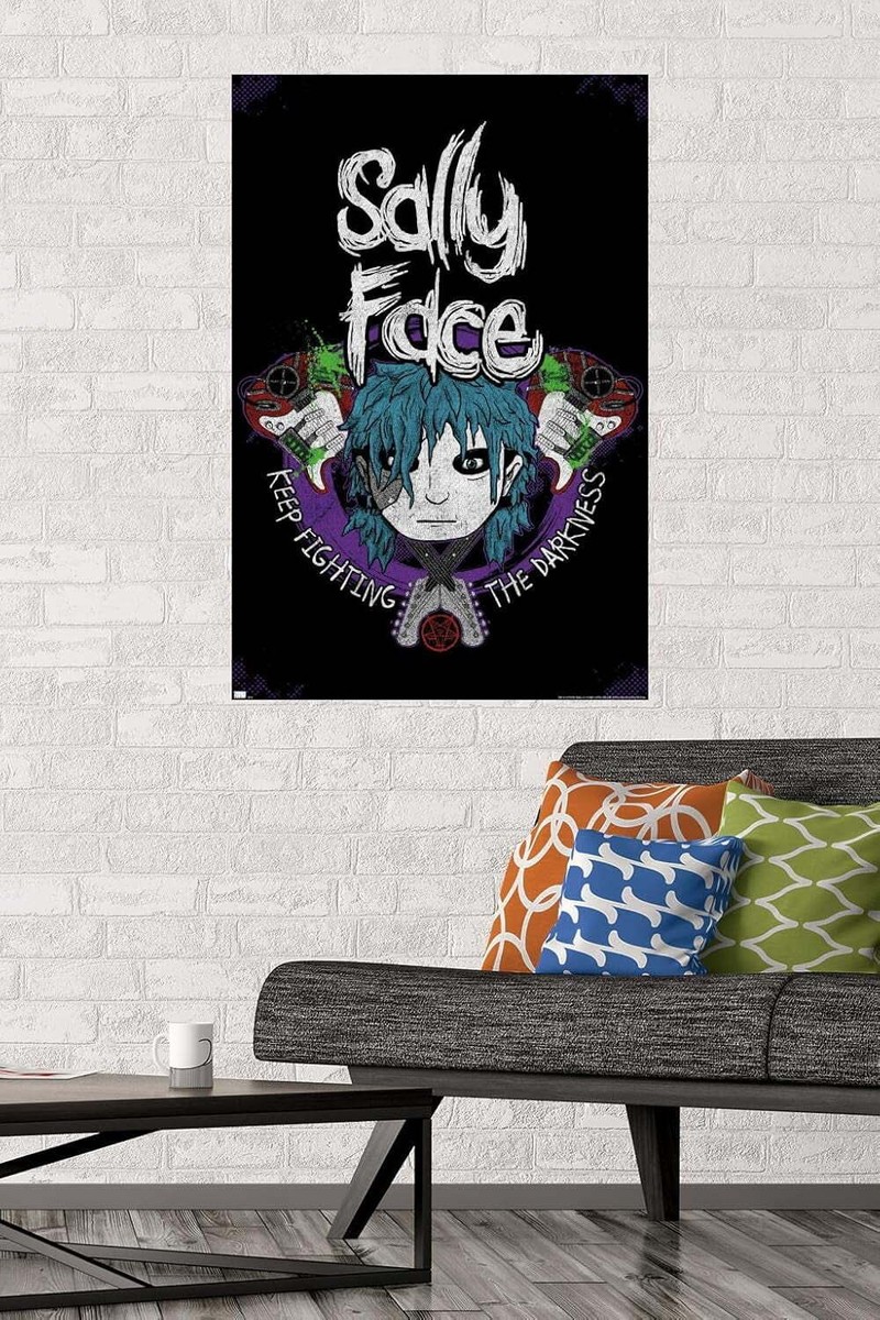 Sally Face - Crossed Guitars Wall Poster, 22.37