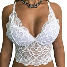 New Women Lace Strappy Bralette Push Up Padded Bra Crop Top Underwear Lingerie p