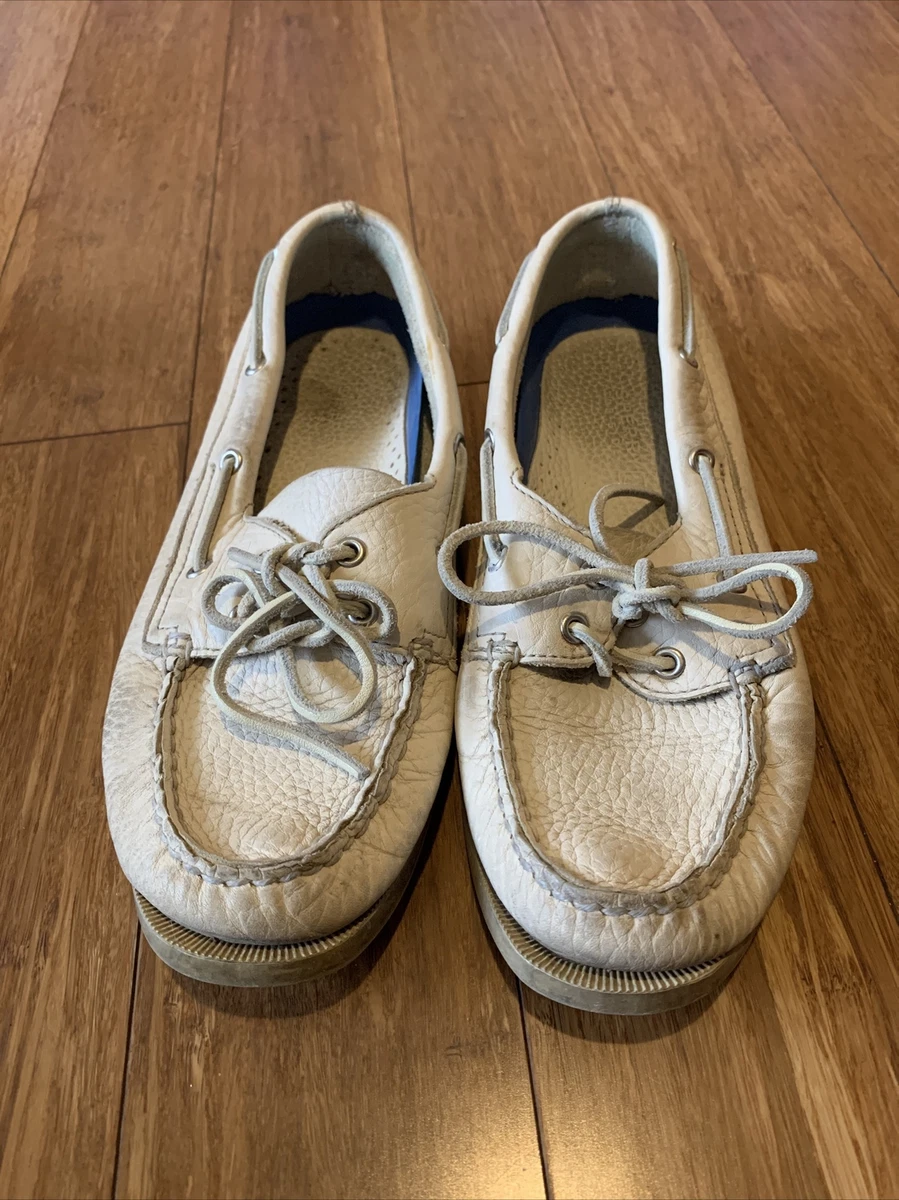 Sperry white loafers sale