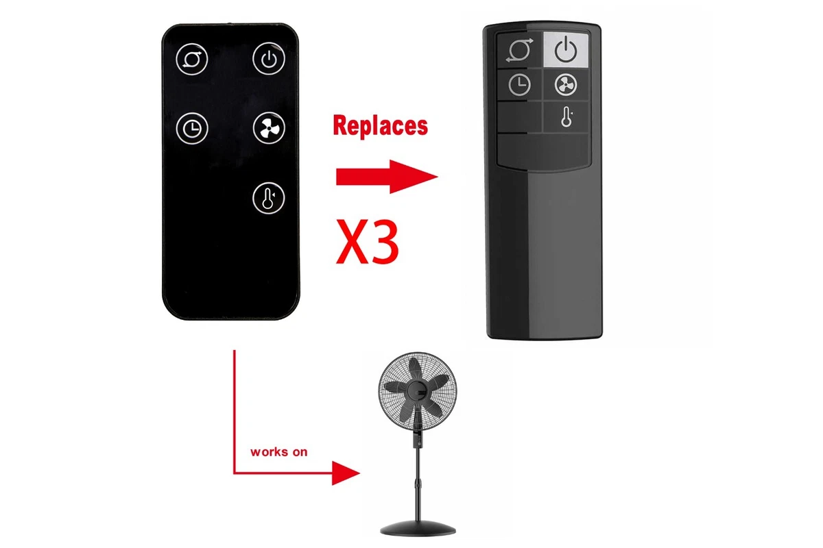 3pk Replacement Remote Control for Lasko Elite Collection 18-inch Pedestal  Fan | eBay