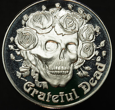 2000 Greateful Dead Skull Roses Face Rock n Roll 1oz 999 FINE