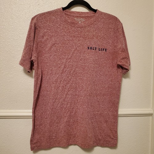 Camiseta Salt Life Huesos Ancla Roja Desteñida Look Camiseta Para Hombres Adultos M Estampado Delantero Trasero - Imagen 14 de 14