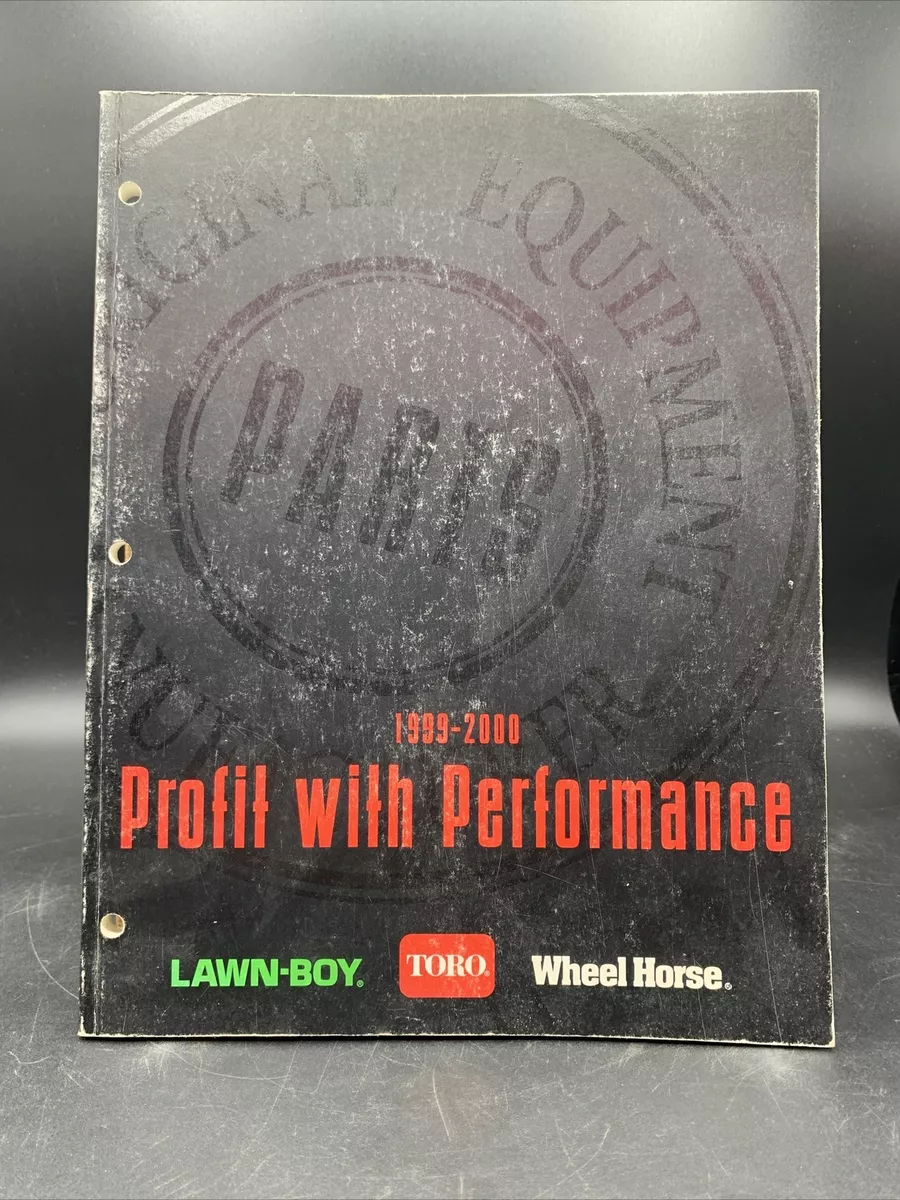 1999 2000 Lawn Boy Toro Wheel Horse Profit With Performance Dealer Parts Catalog