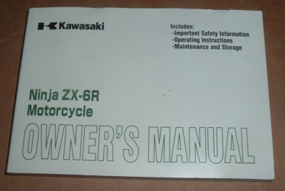 Kawasaki Ninja ZX-6R Owner's Manual | eBay