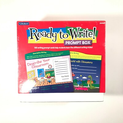 Lakeshore - Ready to Write! Prompt Box 100 Writing Prompt Cards - AA469 NEW