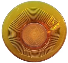 Vintage Vereco Duralex France Amber Glass Large Serving Bowl 20.5cm (8”) MCM