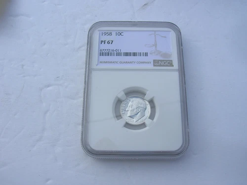1958 Silver Proof Roosevelt Dime NGC PF 67 90% Silver