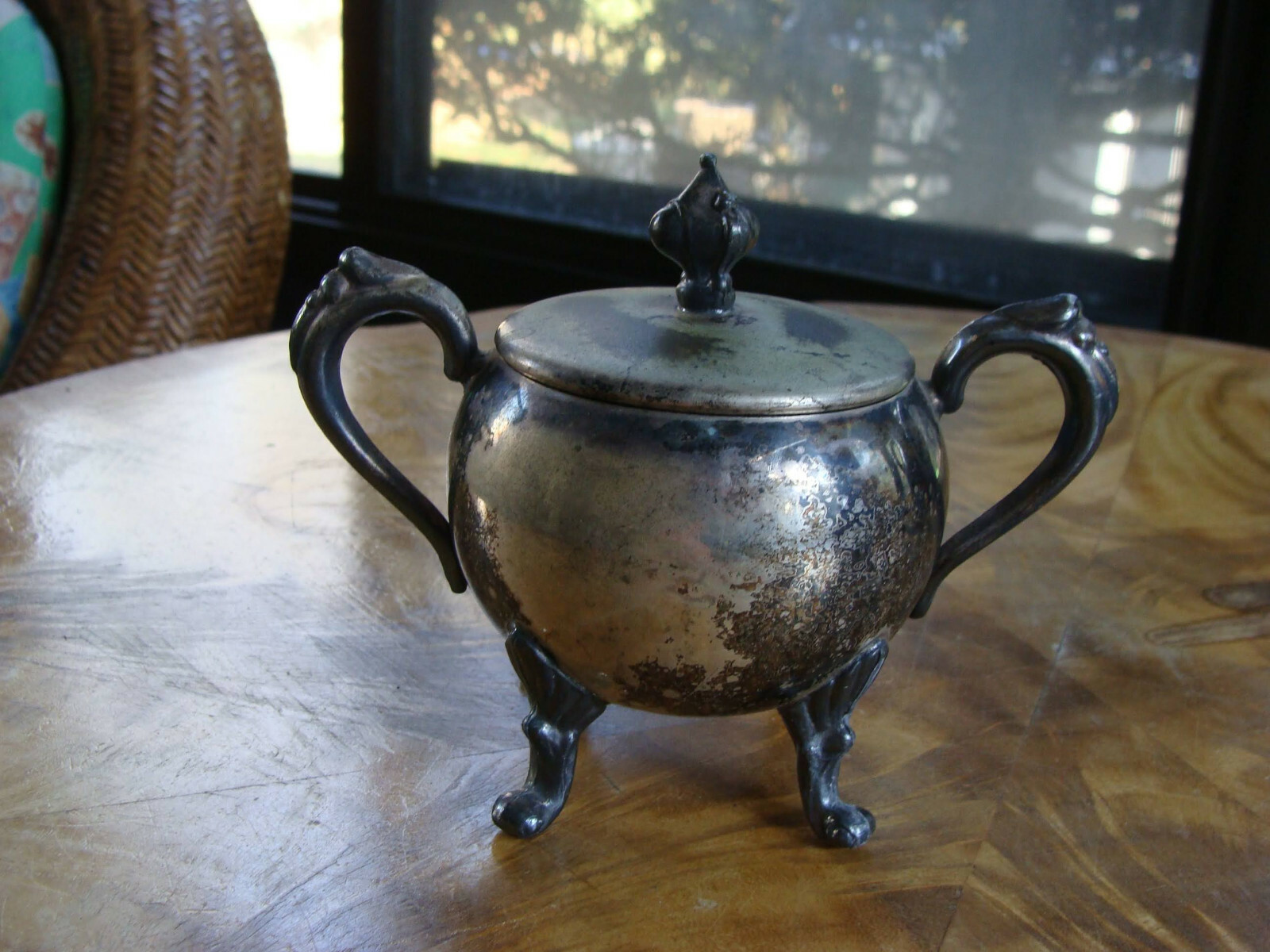 Vintage 5th Ave Silver Plated Footed Sugar Bowl with Lid eBay