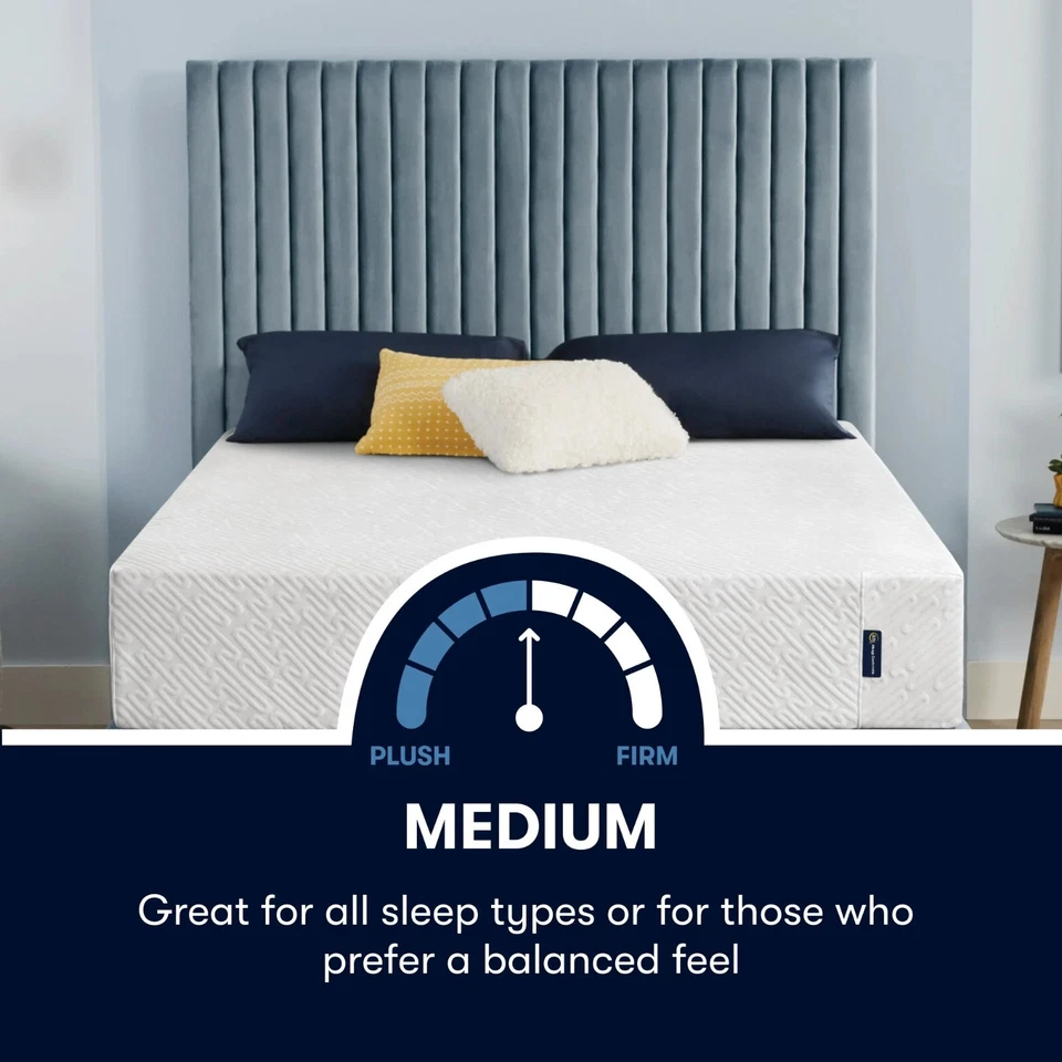 12" Serta Medium Cooling Gel Memory Foam Mattress In A Box QUEEN SIZE Bedding - Image 2 of 4