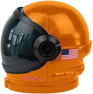 Underwraps Space Helmet With Movable Visor Adult Unisex Costume Accessory Orange