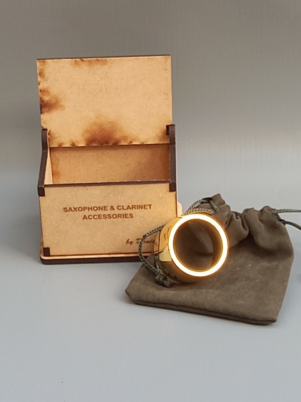 Ligature Saxofón Ds Ligatures Golden Ring for Tenor Sax eBay