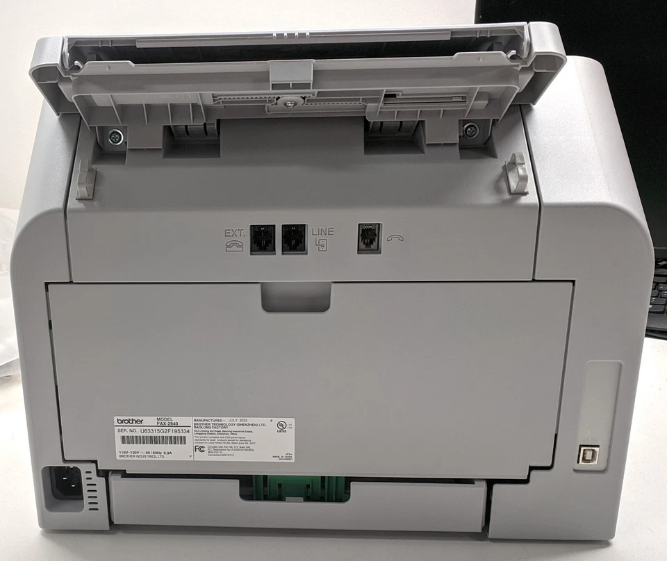 Brother IntelliFax FAX-2940 Laser Fax Machine Printer - Image 3 of 4