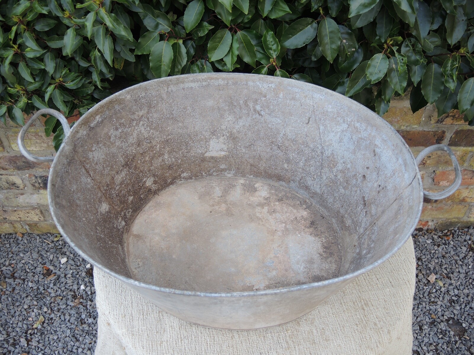 Large Vintage Galvanised Tin Bath Garden Planter 58 cm long (413) eBay