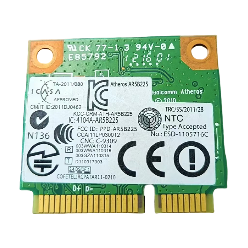 For DELL DW1703 Atheros AR5B225 WIFI Bluetooth BT 4.0 Half MINI PCI-E 300Mbps Wireless Wlan Card