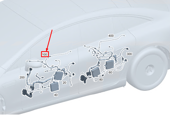 Neu MERCEDES-BENZ EQS V297 Kabelbaum Vordertür A2975406324 Original