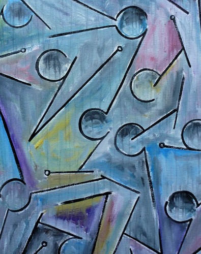 YET ANOTHER PARTICIPATION TROPHY original abstract oil Painting Signed Crowell - Picture 10 of 12