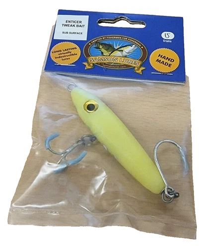 Samson Lures Enticer Tweak Bait Sub Surface Lure - 15g / 7cm - HI-VIS YELLOW
