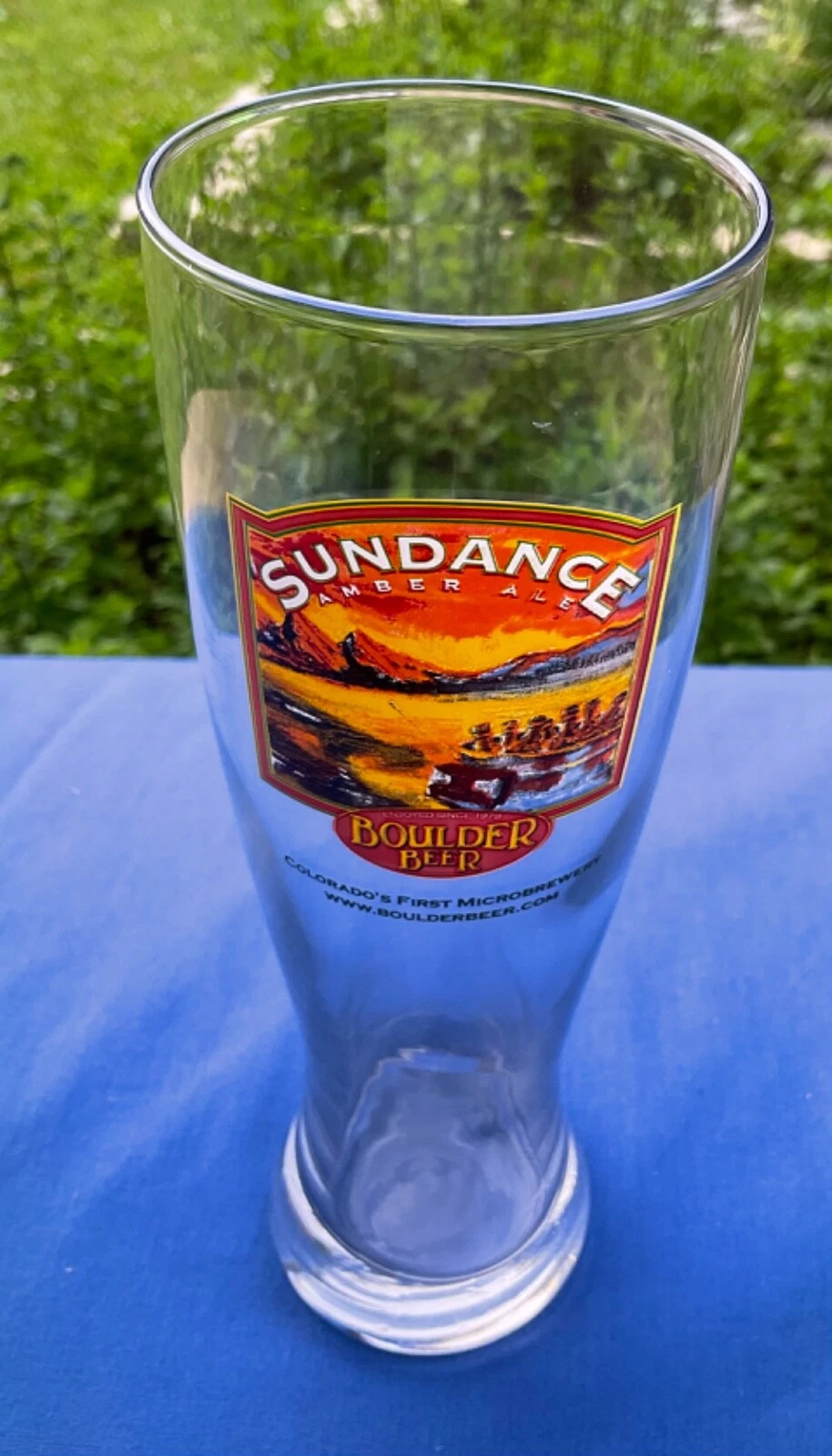 SUNDANCE AMBER ALE 16oz Boulder Beer Clear Pilsner Beer Glass