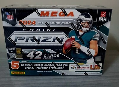 2024 Panini Prizm NFL Football Mega Box In Hand PINK PULSAR NEW SHIPS TODAY