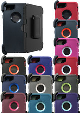 For iPhone 7 Plus  iPhone 8 Plus Defender Case With Belt Clip Fits Otterbox 