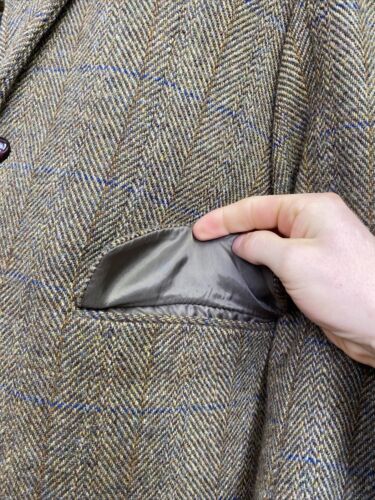 HARRIS TWEED Tweed Modern Jacket Windowpane Herringbone House Check (40L) EWM - Picture 5 of 18