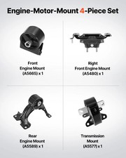 Engine Motor Mount and Transmission Mount Kit Replacement, Set of 4, Compatible