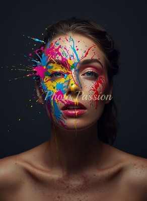Foto A4 Frau Portrait modernes Poster (3858)