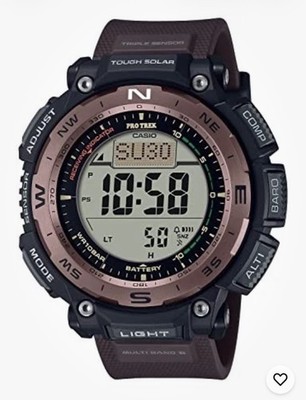 CASIO PRO TREK PRW-3400Y-5JF Dual-Layer LCD Solar Kompass Höhenmesser Multi Band