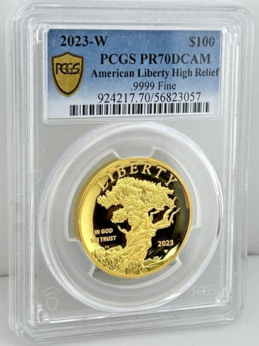2023-W $100 American Liberty High Relief 1 oz Fine Gold Proof Coin PCGS PR70DCAM