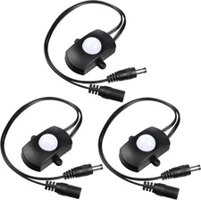 Hortsun 6 Pieces DC 5V-24V 5A PIR Motion Activated Sensor Light Switch black 