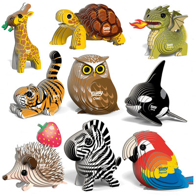 Eugy 3D Bastelset viele zur Auswahl Dinos Dschungel Meerestiere Wildtiere