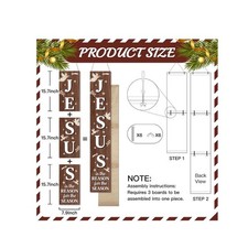 Christmas Welcome Porch Sign For Front Door Wooden Vertical Sign