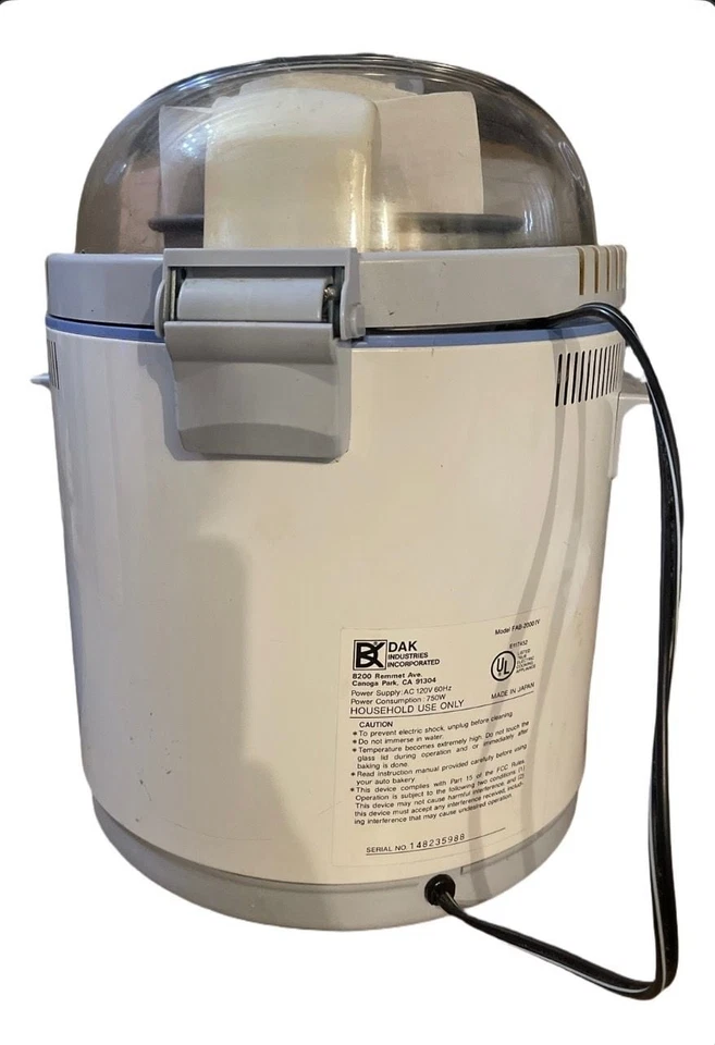 DAK Turbo Baker II Bread & Dough Maker Model FAB-2000 - Image 3 of 4