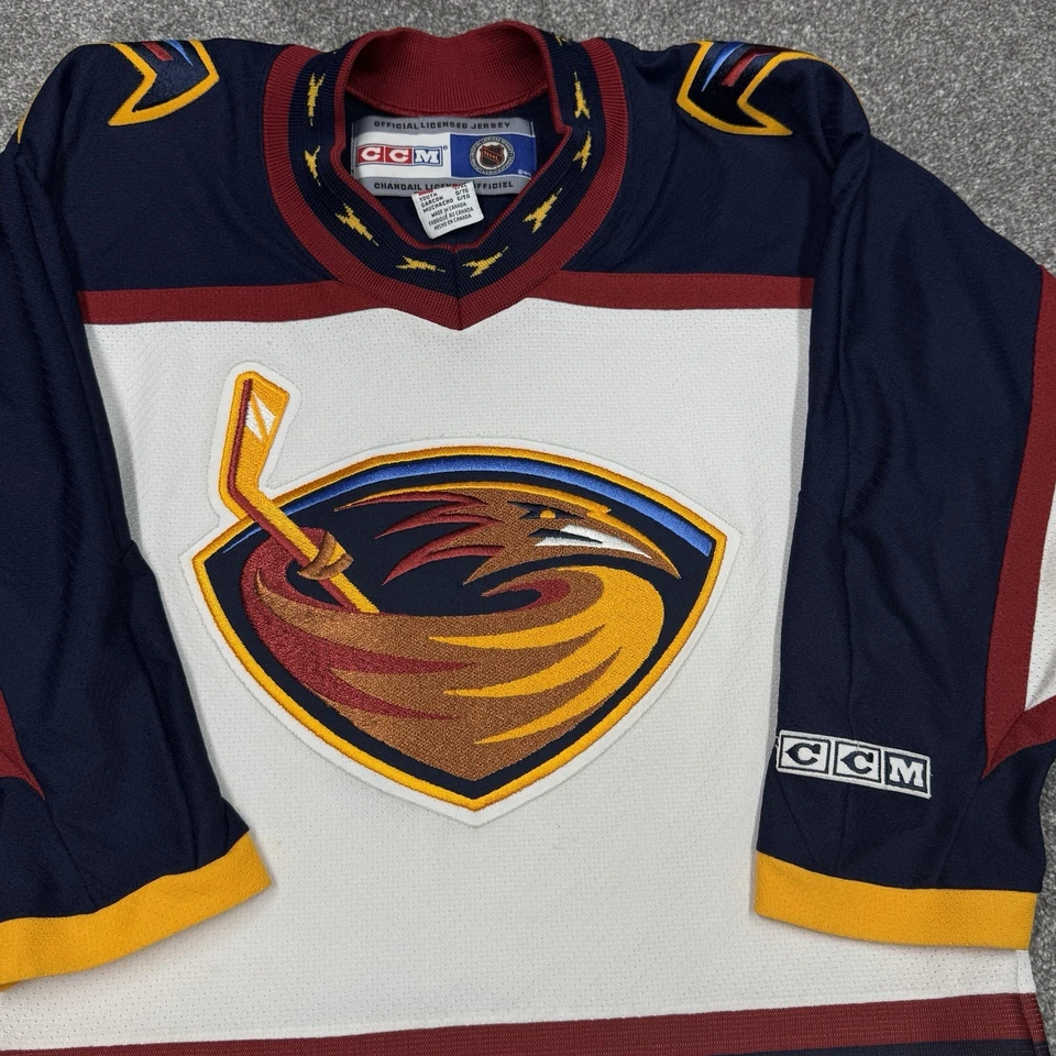 Camiseta Atlanta Thrashers Niños Pequeña Mediana NHL Hockey CCM De Colección Años 90 Desaparecida Foto 2 de 4