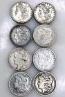 8 Morgan Silver Dollars 1882-O, 1884, 1886-O, 1889, 1896, 1896-O, 1897-O , 1902