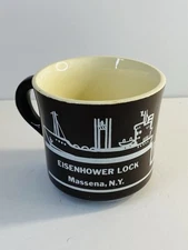 ST Lawrence Seaway Eisenhower Lock Massena NY Retro Coffee Mug 