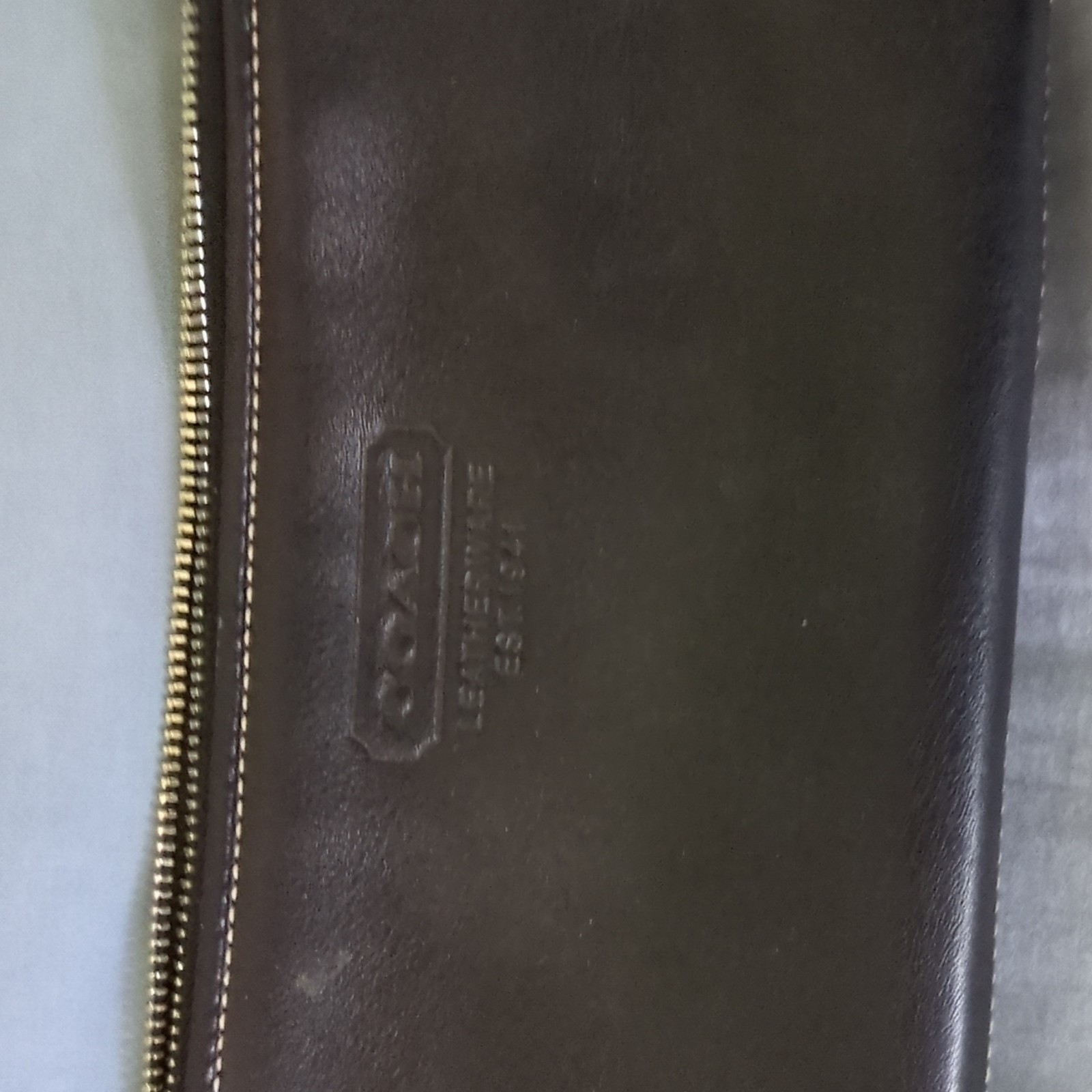 Coach Black Solid Pattern Zippered Pouch Wallet W… - image 1