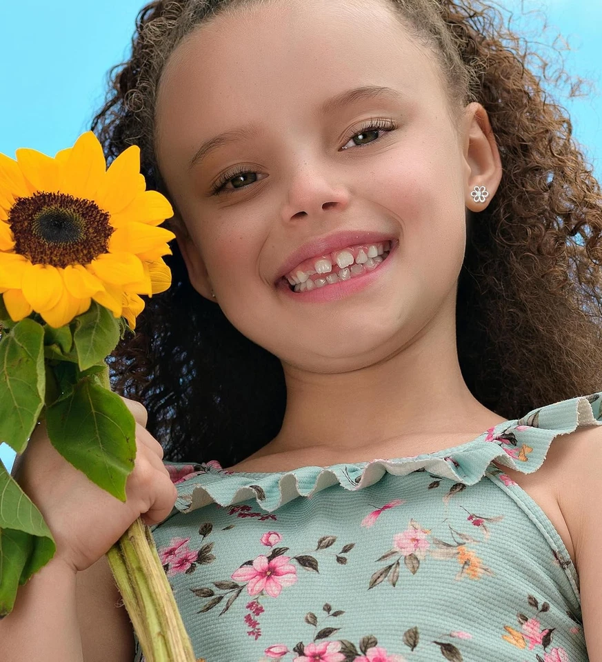 4 пары гипоаллергенных сережек-винтов для женщин золото 14 карат хирургическая сталь плоские - Изображение 2 из 4