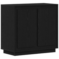 Sideboard Schwarz Eichenoptik Nachbildung 80 X 40 X 75 Cm Holzwerkstoff