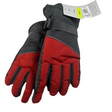 BOYS Champion Ski Gloves Winter Thinsulate Gray Orange Cuffs Large 8/16 NWT