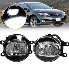 Pair LED Fog Lights Driving Lamps For Toyota Camry Corolla RAV4 Yaris Lexus