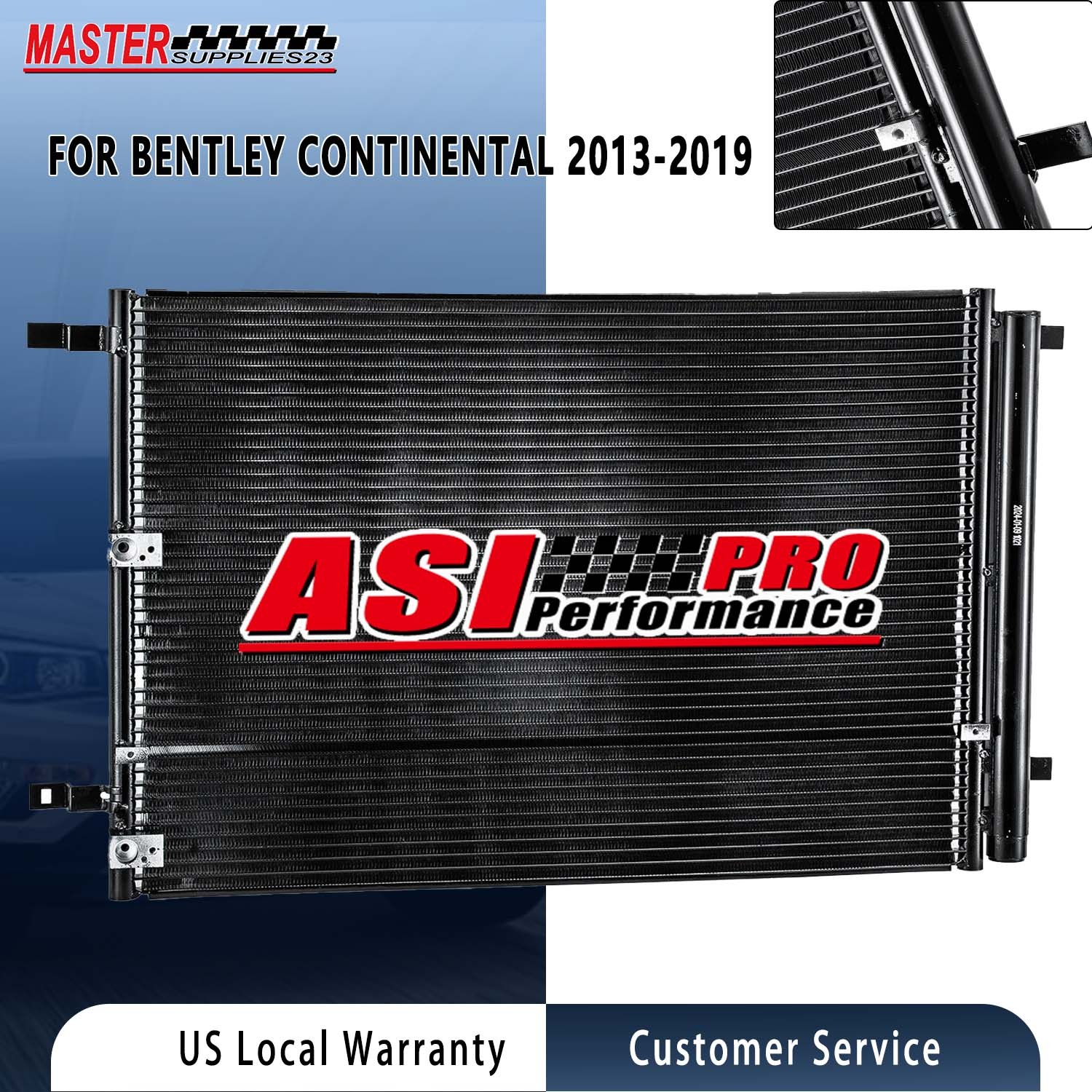 AC Condenser W/ Dryer For 2013-2019 Bentley Continental Gt Gtc&Flying Spur V8 ,