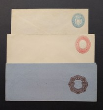 El Salvador postal stationery covers, 1800s, unused, Lot of 3