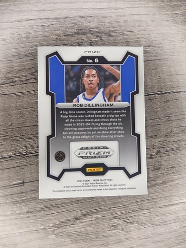 2024 Panini Prizm Draft Picks - Robert Dillingham #6 Orange Ice Prizm (RC) - Picture 2 of 2
